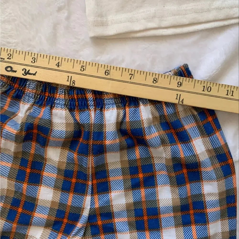 Child of Mine Carters Boys 5T Sleepy Head French Bulldog Orange Plaid Pajama Set